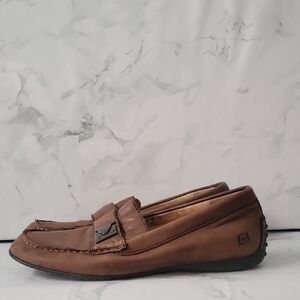 Born Brown Leather Loafers Shoes